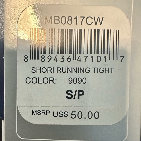 ASICS Shori Running Tights - Black with Zipper Ankle Reflective Size Small NWT - Picture 3 of 6